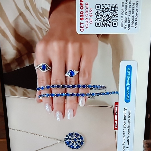 AUTHENTIC GENUINE SOLID 10K YELLOW GOLD BLUE & WHITE SAPPHIRE ENGAGEMENT RING - Picture 6 of 10